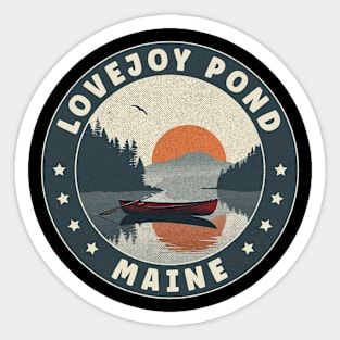 Lovejoy Pond Maine Sunset Sticker